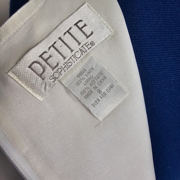 Petite Sophiaticate White Linen Midi Dress Size 8 - Picture 4 of 6